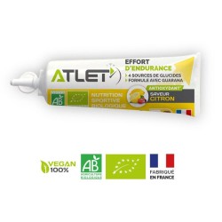 Gel énergétique Atlet Citron / Guarana bio 25g