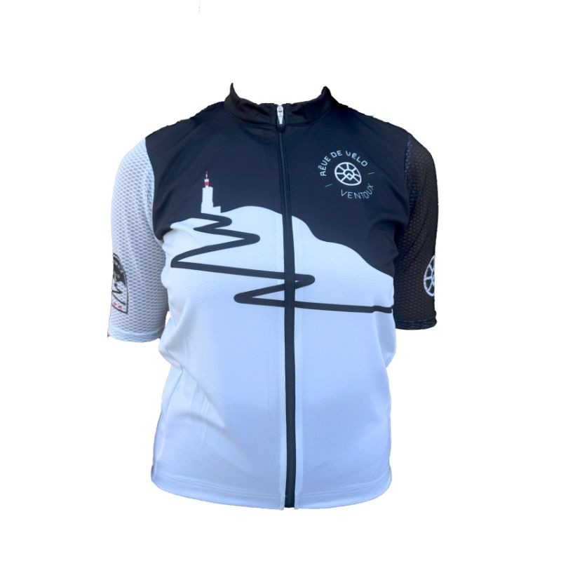 Maillot à manches courtes Rêve de vélo - Ventoux Noir et Blanc