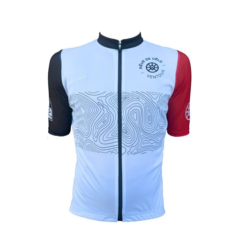 Rêve de vélo - White and Red Short Sleeve Jersey