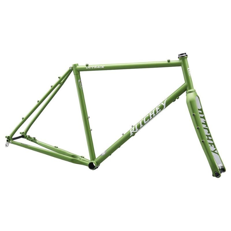 Cadre Acier Ritchey Outback V2 Green + Fourche Carbone